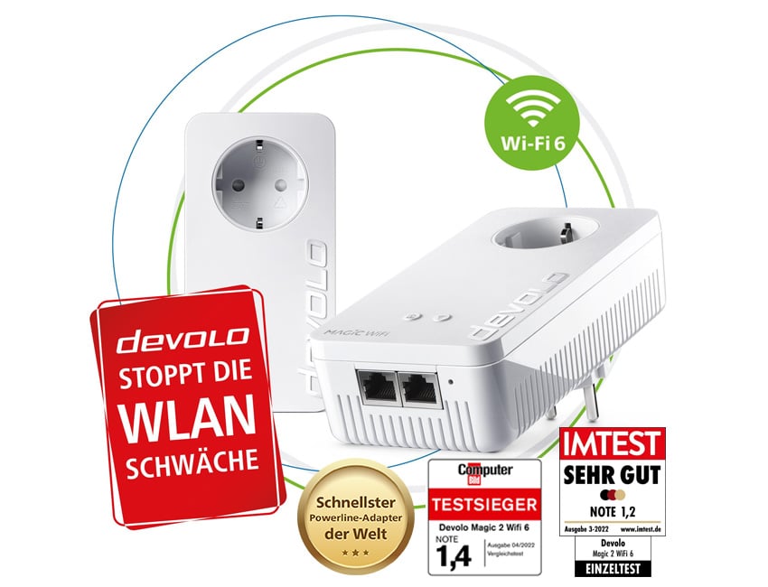WLANSignal verstärken mit Powerline und WiFi 6 devolo